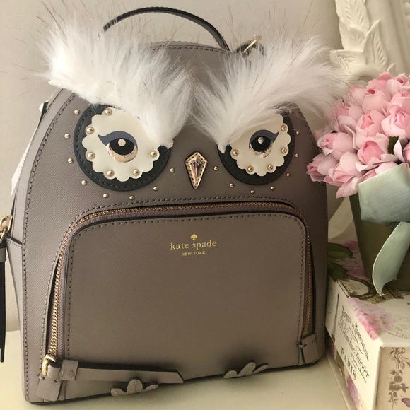 kate spade Handbags - 🎀 Kate Spade ♠️ Owl Motif Leather Backpack